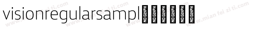 vision regular sampl字体转换